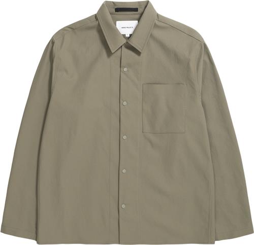 Norse Projects Carsten Solotex Twill Shirt LS Mand Sediment Green Langærmede Skjorter Str L - hos Magasin