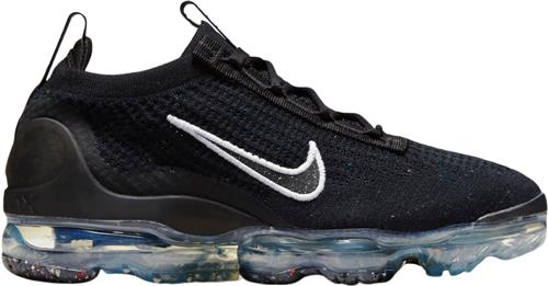 Se Nike Nike Air Vapormax 2021 FK Women's S Kvinde Black/white-metallic Silver Sneakers Str 7.5 - Gummi hos Magasin ved Magasin