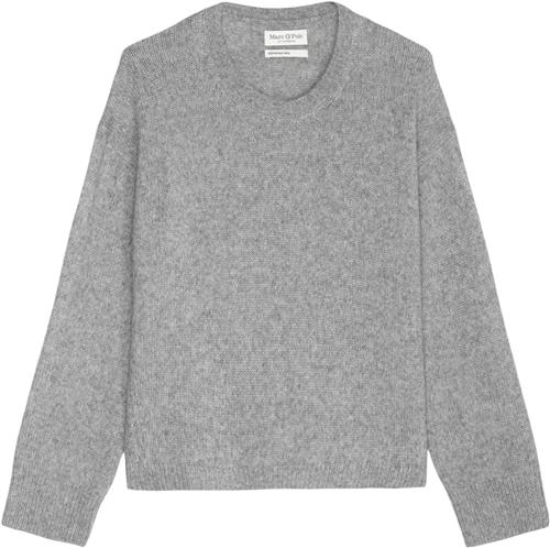 Marc O’Polo Pullover, Longsleeve, Roundneck Kvinde Soft Stone Melange Sweaters Str S - hos Magasin