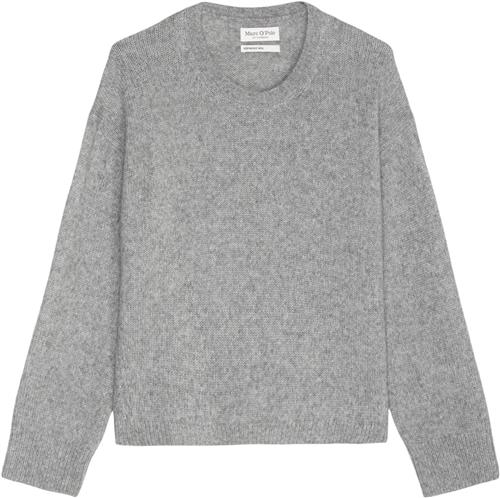 Se Marc O’Polo Pullover, Longsleeve, Roundneck Kvinde Soft Stone Melange Sweaters Str M - hos Magasin ved Magasin