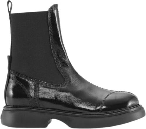 Ganni Everyday Mid Chelsea Boots Tonal Na Kvinde Black/black Chelsea Boots Str 37 - hos Magasin