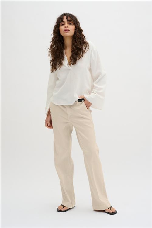 My Essential Wardrobe Laramw Pant 149 Kvinde Birch Bukser Med Lige Ben Str 38 - hos Magasin