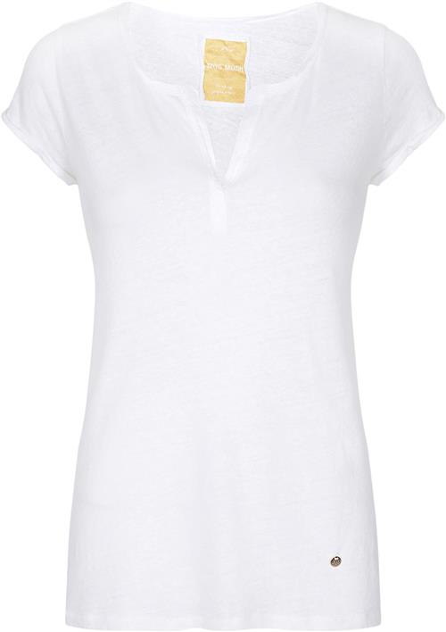 Mos Mosh Troy Tee SS Kvinde White Kortærmede T-shirts Str XS - Bomuld hos Magasin