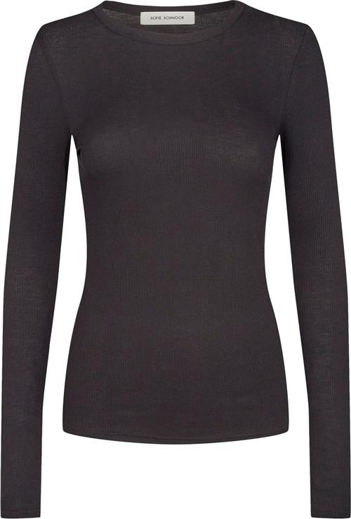 Sofie Schnoor Tshirt Long Sleeve Kvinde Black Langærmede T-shirts Str XS - hos Magasin