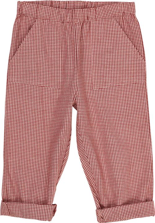 Copenhagen Colors Check Pant With Elastic AT THE Wais Kvinde Red Check Combi Bukser Str 128 - Bomuld hos Magasin