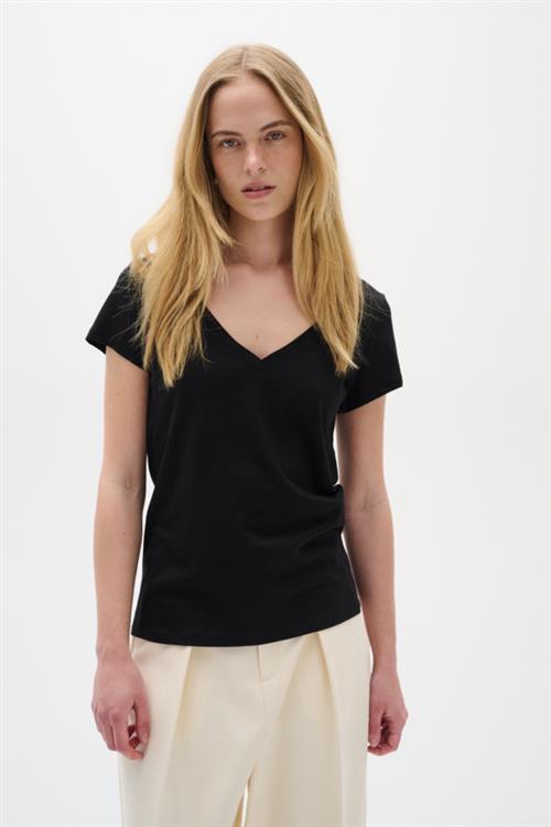 InWear Rena Tshirt Kvinde Sort Kortærmede T-shirts Str XL - hos Magasin