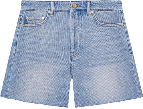 Ganni Heavy Denim Shorts Kvinde Tint Wash Denim Shorts Str 28 Denim - hos Magasin