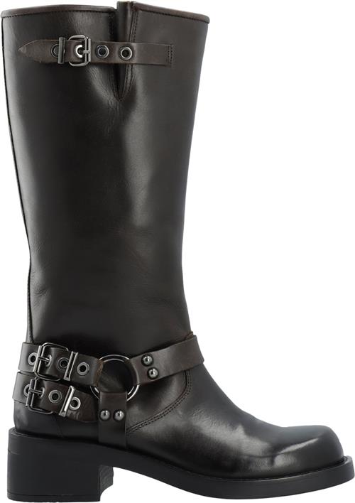 Bianco Biaharper Bikerboot Pull Up Leather Kvinde Dark Brown Cowboy & Biker Str 37 - hos Magasin