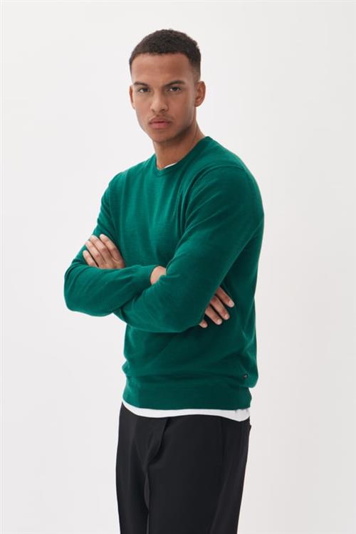 Matinique Margrate Merino Mand Pine Green Melange Sweaters Regular Fit Str L Merino - hos Magasin