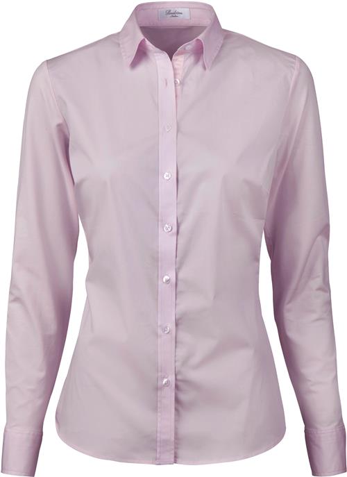 Se Stenströms Shirt s Poplin Stretch/jersey Kvinde Pink Langærmede Skjorter Slim Fit Str 44 - hos Magasin ved Magasin