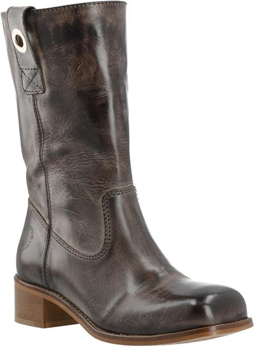 Se Cashott Casvilma Pull On Mid Cut Boot Waxy Leather Kvinde Coffee Cowboy & Biker Str 40 - hos Magasin ved Magasin