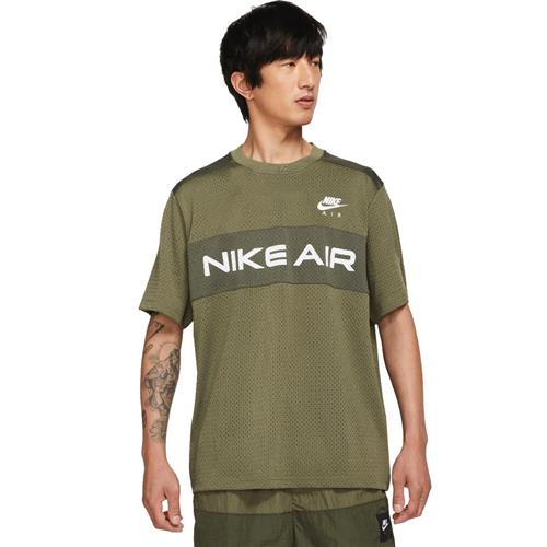 Nike Sportswear air Mesh Tshirt Mand Green Kortærmede T-shirts Str M - Polyester hos Magasin