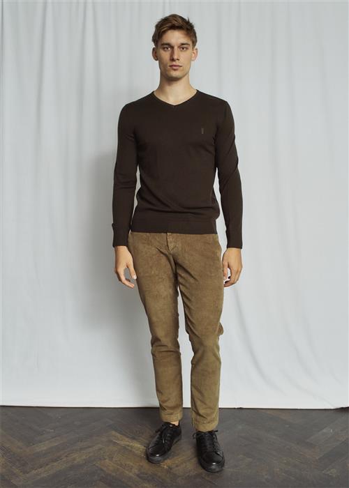 Se Bruun & Stengade BS Kenn Regular Fit Chinos Mand Taupe Chinos Str W34 / L32 - hos Magasin ved Magasin