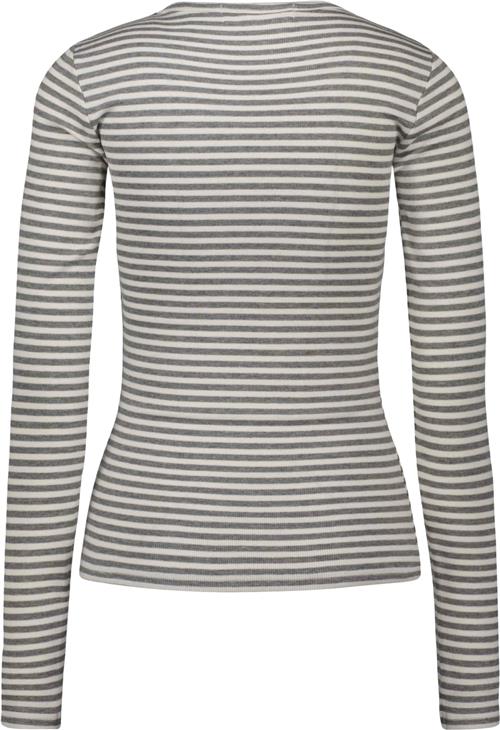 Sofie Schnoor Tshirt Long Sleeve Kvinde Grey Striped Langærmede T-shirts Str XL - hos Magasin