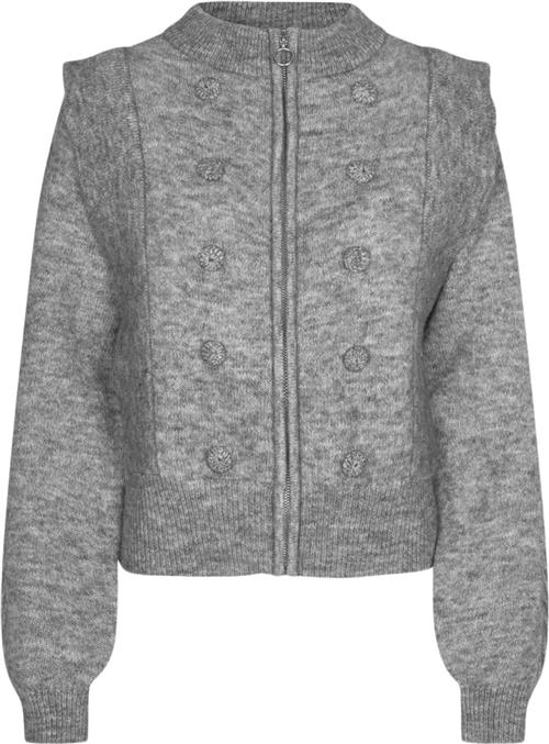 Lollys Laundry Noviall Cardigan LS Kvinde Light Grey Melange Cardigans Str L - hos Magasin