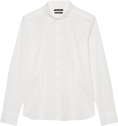 Marc O’Polo Blouse, Kent Collar, Long Sleeved, Kvinde White Langærmede Skjorter Str 34 - hos Magasin