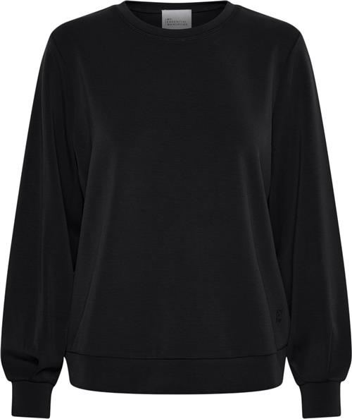 My Essential Wardrobe 23 THE Sweat Blouse Kvinde Black Sweatshirts Casual Fit Str L - hos Magasin