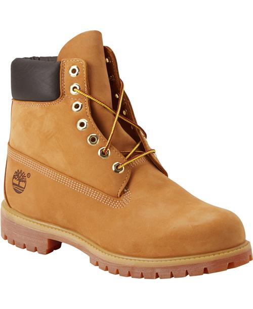 TIMBERLAND "6"" Premium Boot" Mand Gul Snørestøvler Str 41 - Læder hos Magasin