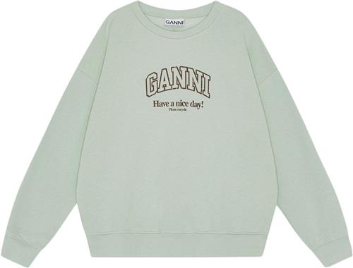 Ganni Isoli Ganni Oversized Sweatshirt Kvinde Aqua Foam Sweatshirts Str XXS/XS - hos Magasin