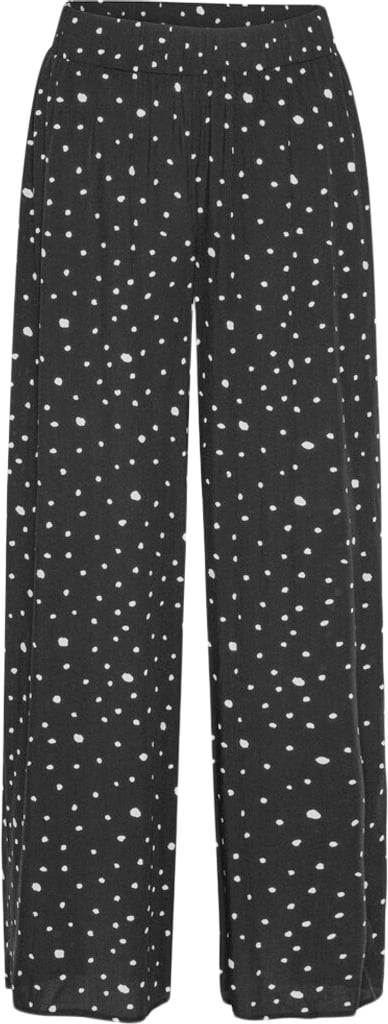 HUNKØN Kris Trousers Kvinde Black W/white Dots Bukser Str XS - hos Magasin