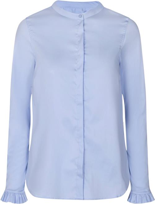 Mos Mosh Mattie Shirt Kvinde Light Blue Langærmede Skjorter Str L - hos Magasin