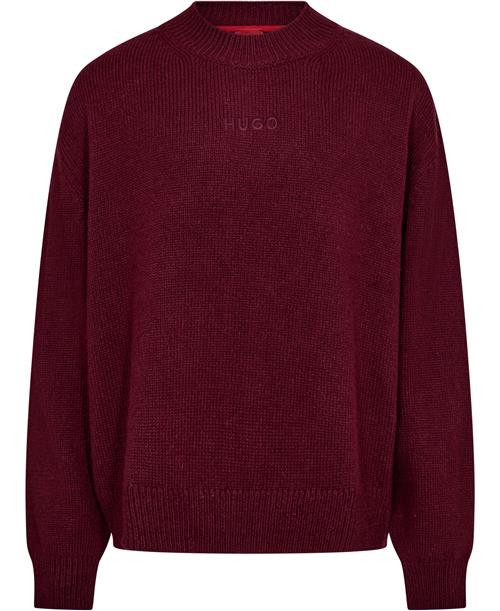 Se HUGO Seese Kvinde Dark Pink Sweaters Str L - hos Magasin ved Magasin