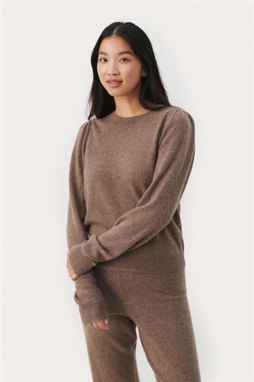 Part Two Evinapw PU 100 Cashmere Kvinde Mink Melange Sweaters Relaxed Fit Str S Cashmere - hos Magasin