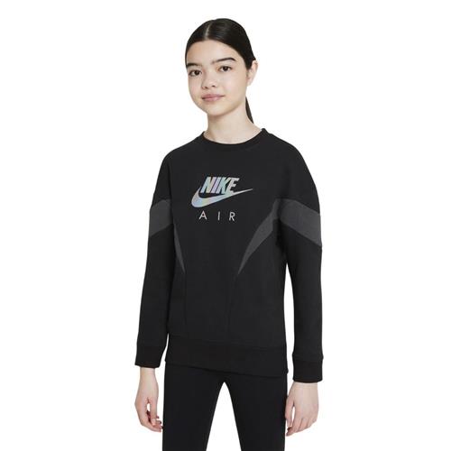 Se Nike Nike AIR BIG Kids' Girls' FR Str 158-170 / XL - Black Sweatshirts Bomuld hos Magasin ved Magasin