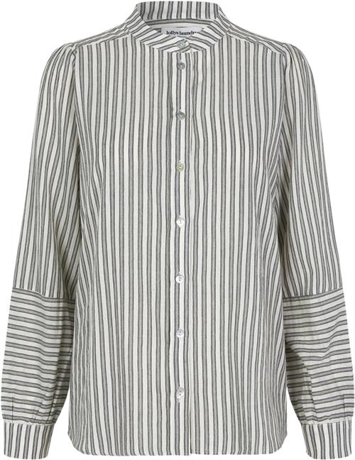 Lollys Laundry Linall Shirt LS Kvinde Stripe Langærmede Skjorter Str L - hos Magasin