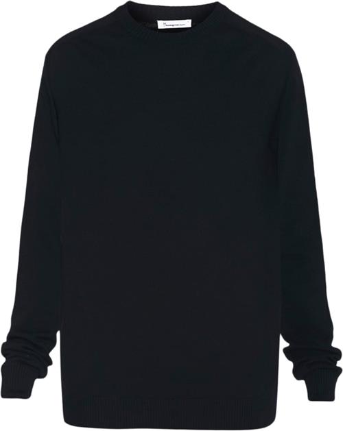 Se Knowledge Cotton Apparel Regular Merino Knit Crew Neck RWS Mand Blå Sweaters Str XL Merino - hos Magasin ved Magasin