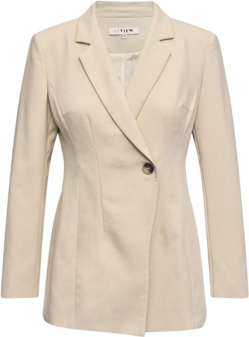 Se A-VIEW Kelly Blazer Kvinde Light Sand Blazere Tætsiddende Fit Str 40 - hos Magasin ved Magasin