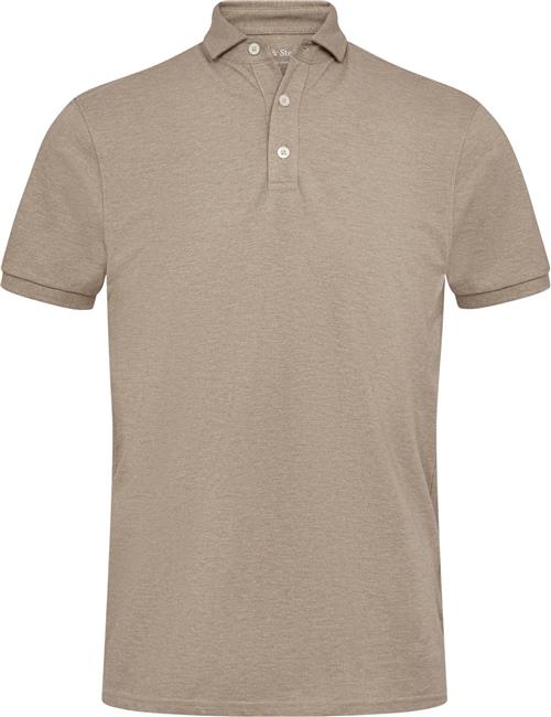 Bruun & Stengade BS Monir Regular Fit Polo Shirt Mand Brun Kortærmede Poloer Str S - Bomuld hos Magasin