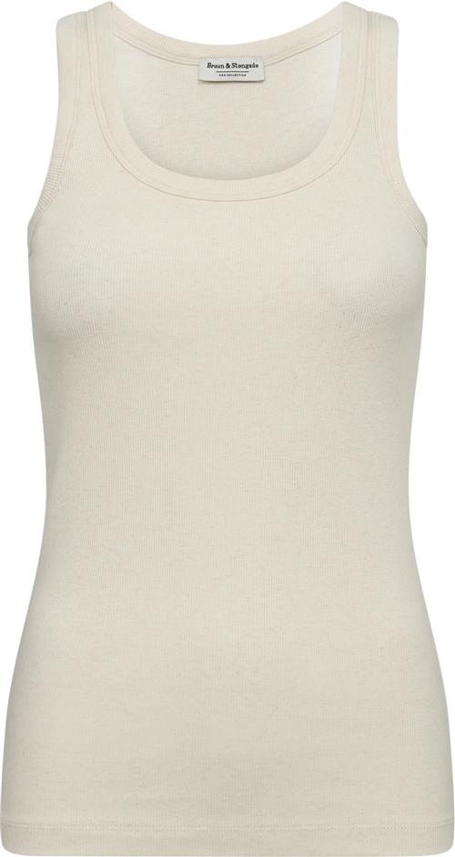 Bruun & Stengade BS Charlotte Top Kvinde Off White Tanktoppe Str S - Bomuld hos Magasin