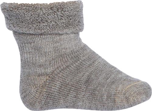 mp Denmark Baby Terry Wool Socks Str 19/21 - Brun Strømper Uld hos Magasin