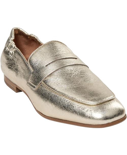 Billi Bi Loafer C8006 Kvinde Gold Crackele 02 Loafers Str 41 - hos Magasin