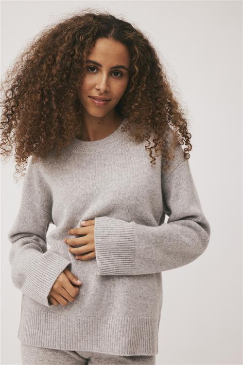 Magasin du Nord Collection Magasin Classic 2 100 Cashmere Kvinde Light Grey Melange Sweaters Str XS Cashmere