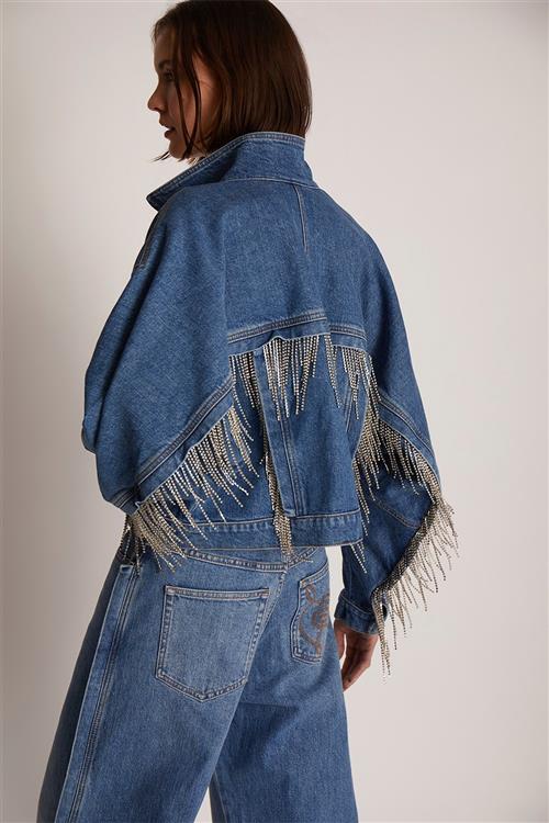 MUNTHE Truffy Organic Cotton Jacket Kvinde Indigo Denimjakker Str 40 - Bomuld hos Magasin