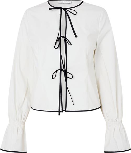 Modström Emiliamd bow Shirt Kvinde Soft White Langærmede Bluser Str XL - hos Magasin