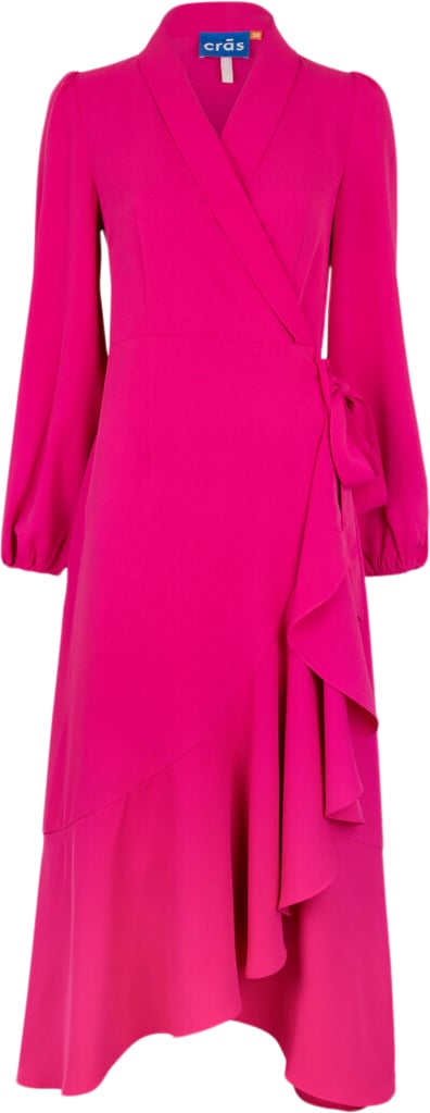 Cras Lotuscras Dress Kvinde Fuchsia Pink Midi Kjoler Str 40 - Polyester hos Magasin