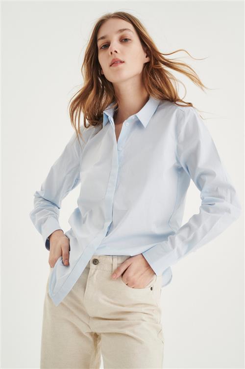 Se InWear Venus Shirt Kvinde Pastel Blue Langærmede Skjorter Str 40 - hos Magasin ved Magasin