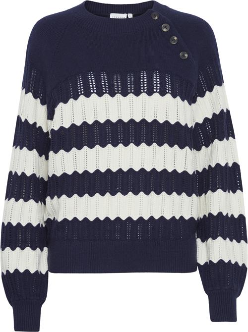 Se Atelier Rêve Irmaise LS3 Kvinde Maritime Blue Sweaters Regular Fit Str L - hos Magasin ved Magasin