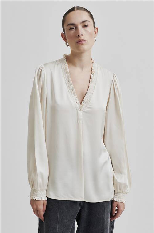 Se Second Female Bardi Vneck Blouse Kvinde Brazilian Sand Langærmede Bluser Str M - hos Magasin ved Magasin