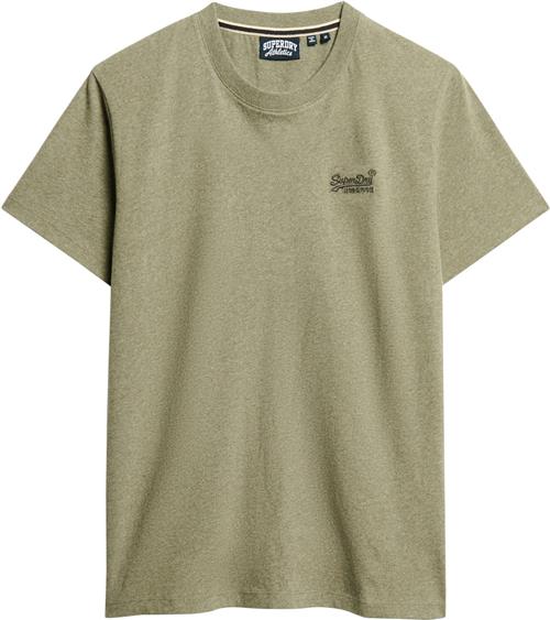 Superdry Vintage Logo EMB TEE Mand Ash Olive Marl Kortærmede T-shirts Str S - Denim hos Magasin