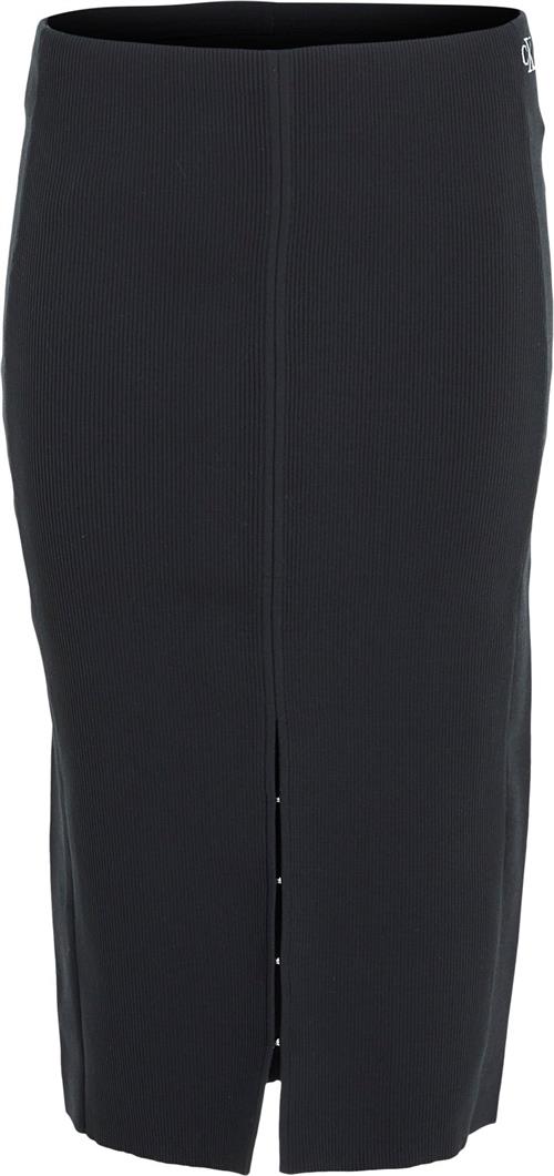 Calvin Klein Knitted Bodycon Skirt Kvinde Beh Midi Nederdele Slim Fit Str L - Polyester hos Magasin