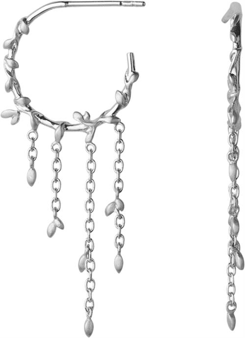 ByBiehl Jungle Ivy Hoops Silver - Creoler hos Magasin