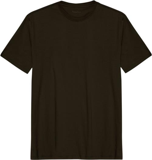 Knowledge Cotton Apparel Regular fit Basic tee Gots/vegan Mand Green Melange Kortærmede T-shirts Str L - Bomuld hos Magasin