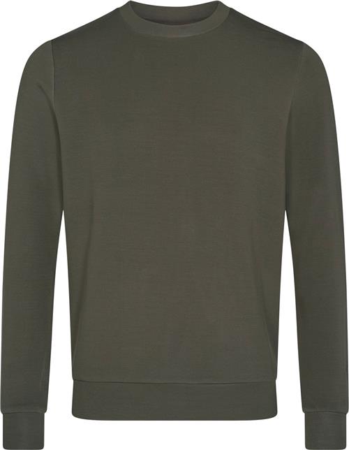 Mos Mosh Gallery Abel Crew Neck Sweat Mand Dk Army Green Sweatshirts Str L - Viskose hos Magasin