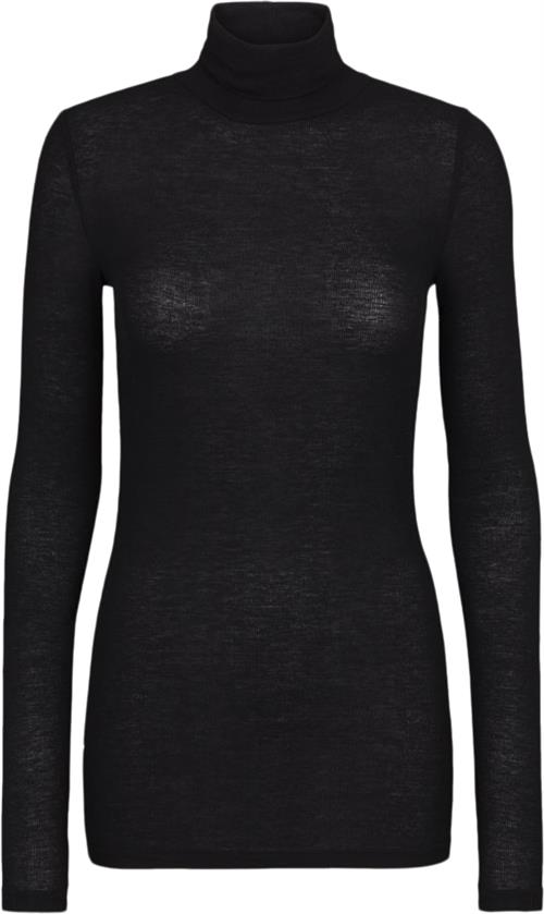 Bruuns Bazaar Angelabb Roll Neck Kvinde Black Rullekraver Str S - Uld hos Magasin