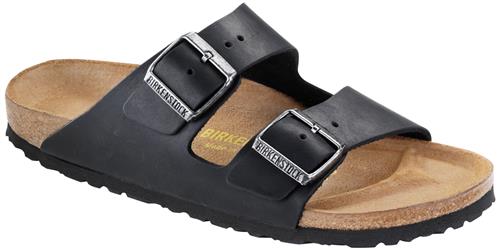 Birkenstock Arizona FL Kvinde Sort Flade Sandaler Str 39 - hos Magasin