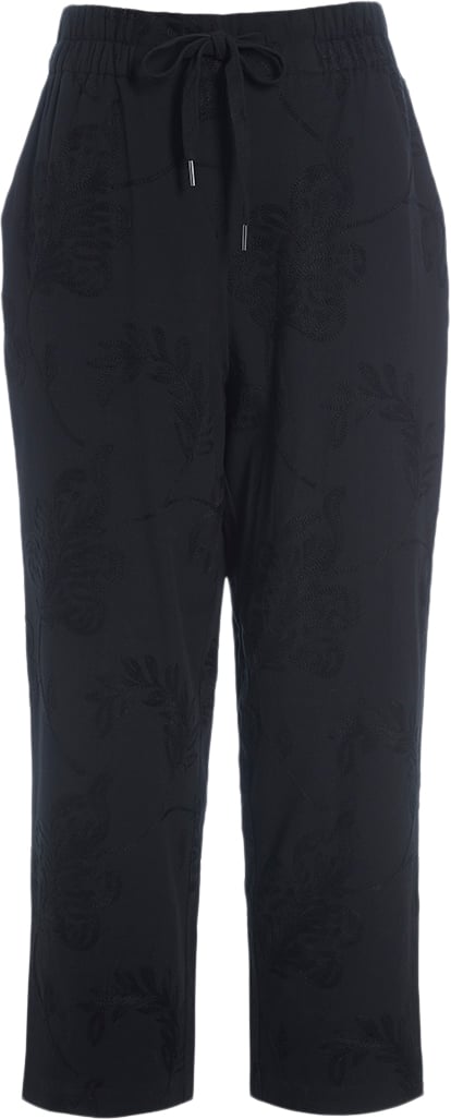 Se Bitte Kai Rand Embroidered Leaf Kvinde Black/black Leaf Capri Bukser Str XS - hos Magasin ved Magasin